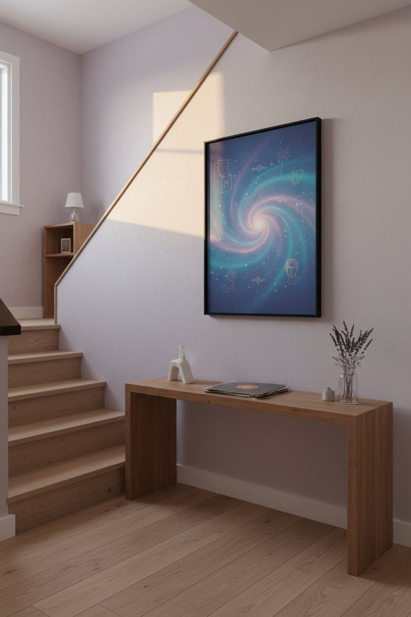 Twilight Nebula Reverie Fine Art Print wall art room scene 4