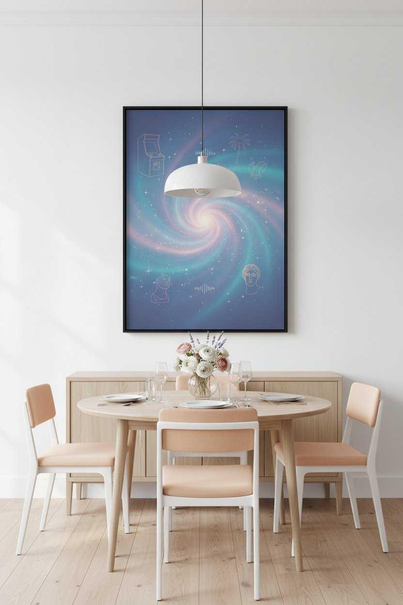 Twilight Nebula Reverie Fine Art Print wall art room scene 5