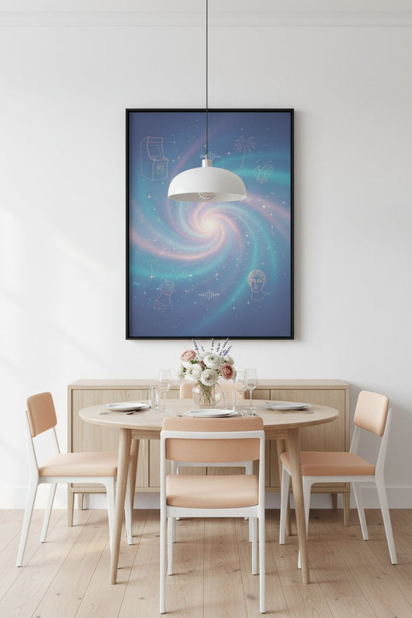 Twilight Nebula Reverie Fine Art Print wall art room scene 5