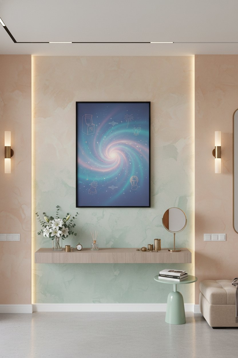 Twilight Nebula Reverie Fine Art Print wall art room scene 6