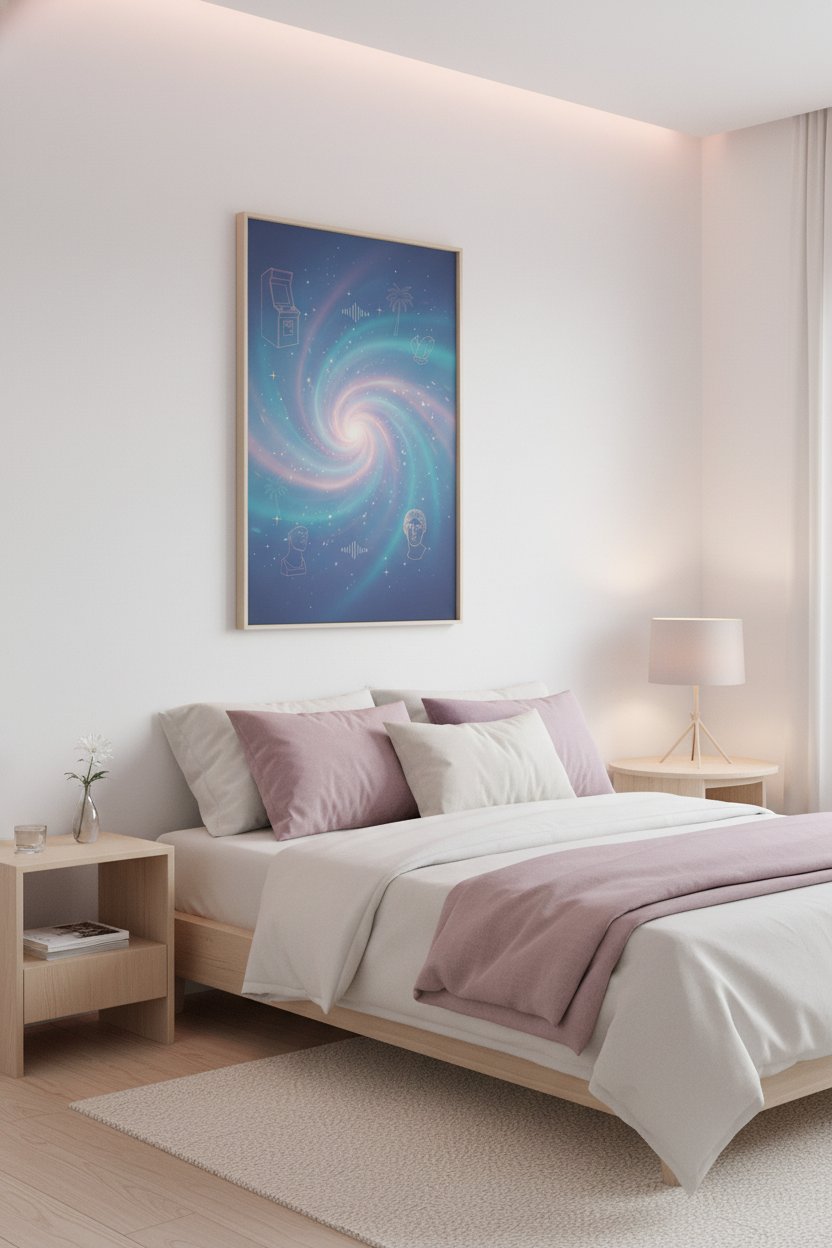 Twilight Nebula Reverie Fine Art Print wall art room scene 7