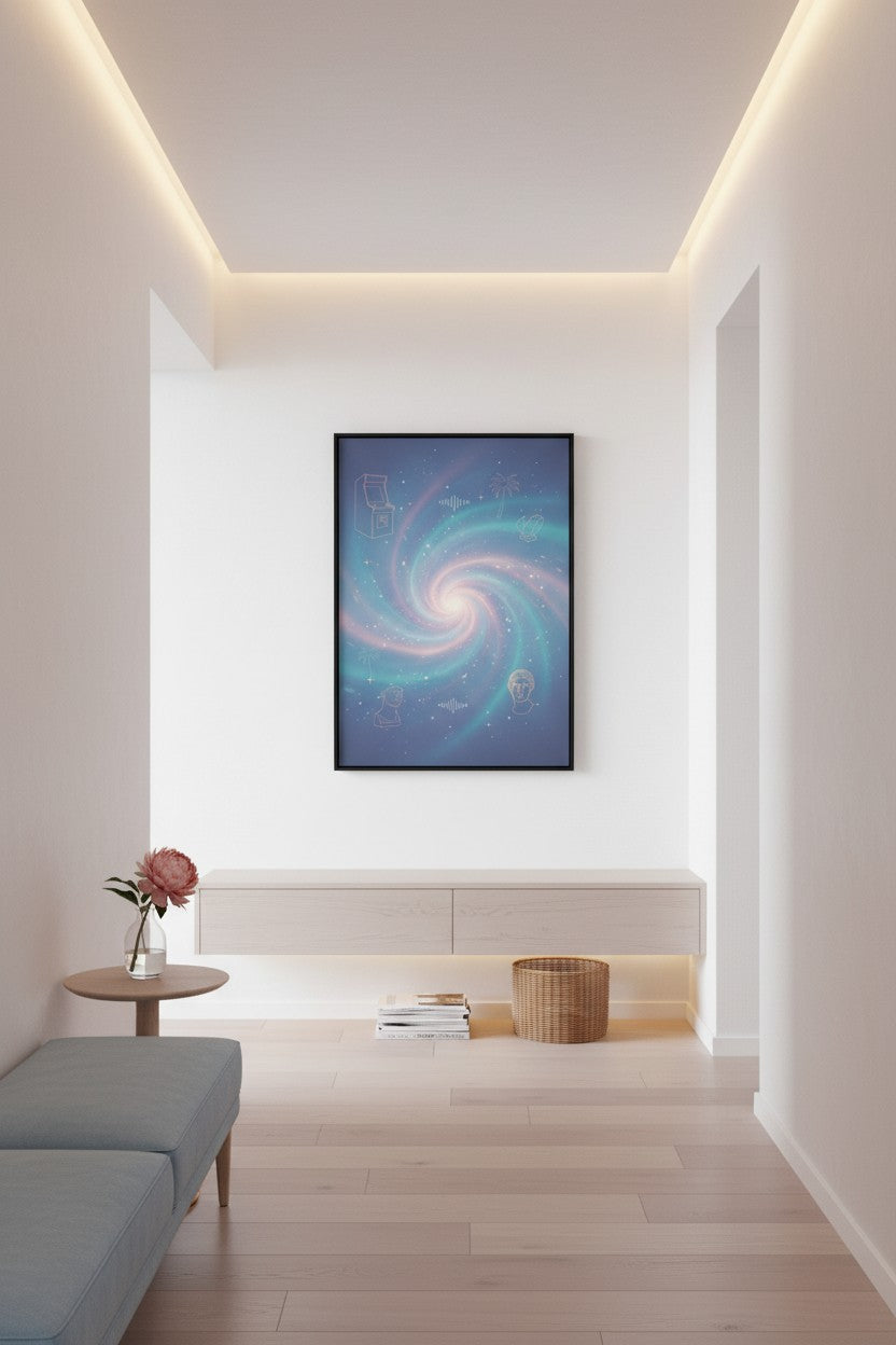 Twilight Nebula Reverie Fine Art Print wall art room scene 8