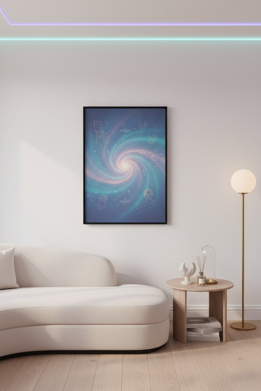 Twilight Nebula Reverie Fine Art Print wall art room scene 9