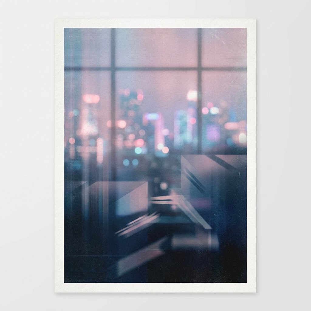 Vertical Solitude Under a Synthetic Glow