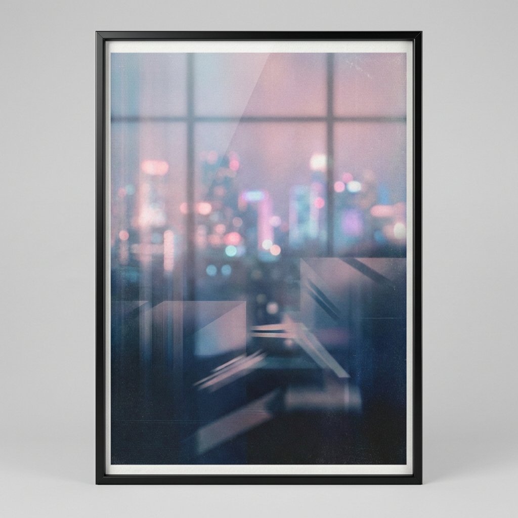 Vertical Solitude Under a Synthetic Glow